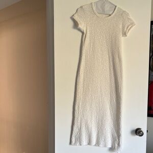 James Perse White Textured Dress
